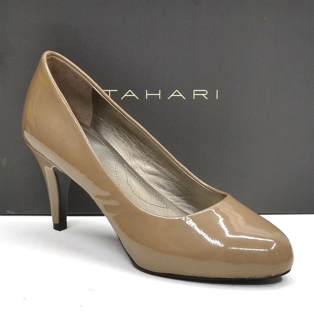 Tahari Cooper Greige Classic Dress Pumps 6 M New